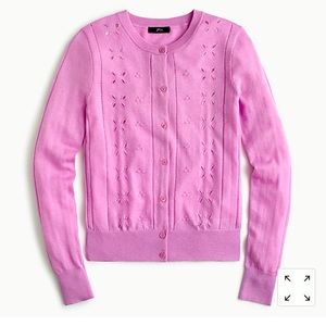 J.Crew Jackie cardigan sweater with eyelet cutout